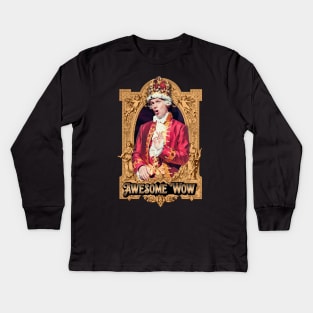 funny king of hamilton awesome wow Kids Long Sleeve T-Shirt